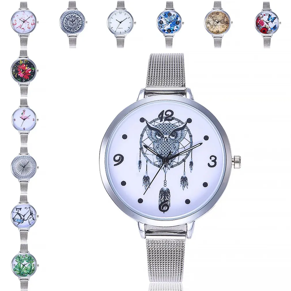 Landscape Painting Alloy Wrist Watch Girls Men Rugged Waterproof And Dustproof Fashionable Women | Наручные часы