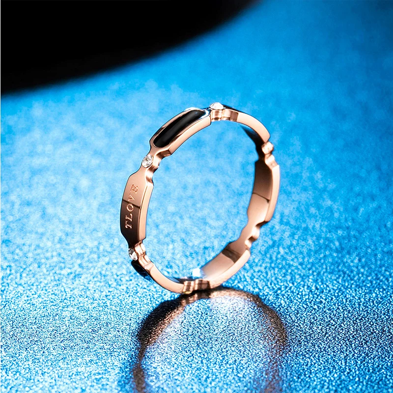 Нежный пары кольцо для женщин S Нержавеющая сталь модная обувь с украшением в