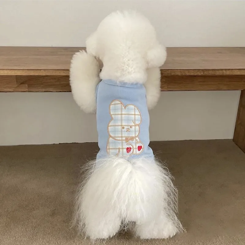 

Cartoons Rabbit Puppy Summer Clothes Dog Vests Cute Cartoons Rabbit Pure Cotton Breathable For Small Mediue Yorkshire