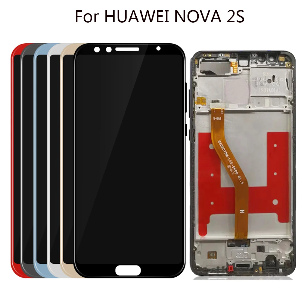 Купи ЖК-дисплей AAA + с рамкой для HUAWEI NOVA 2S, сенсорный экран 6, 0 дюйма, для HUAWEI Nova 2S, AL00, TL00 за 2,711 рублей в магазине AliExpress