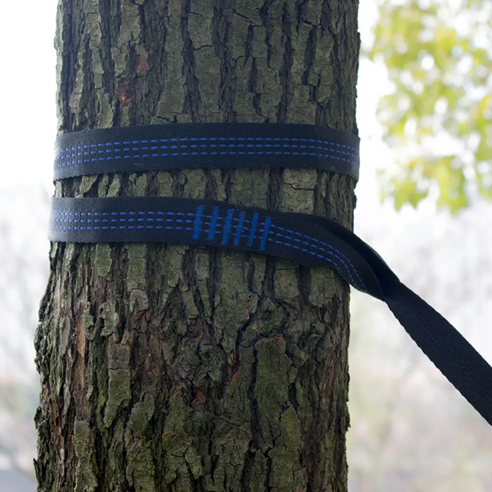 

2pcs Hammock Strap 2M Special Reinforced Polyester Tree Hanging Spare Part High Load-Bearing Barbed Black Outdoor Hammock Straps