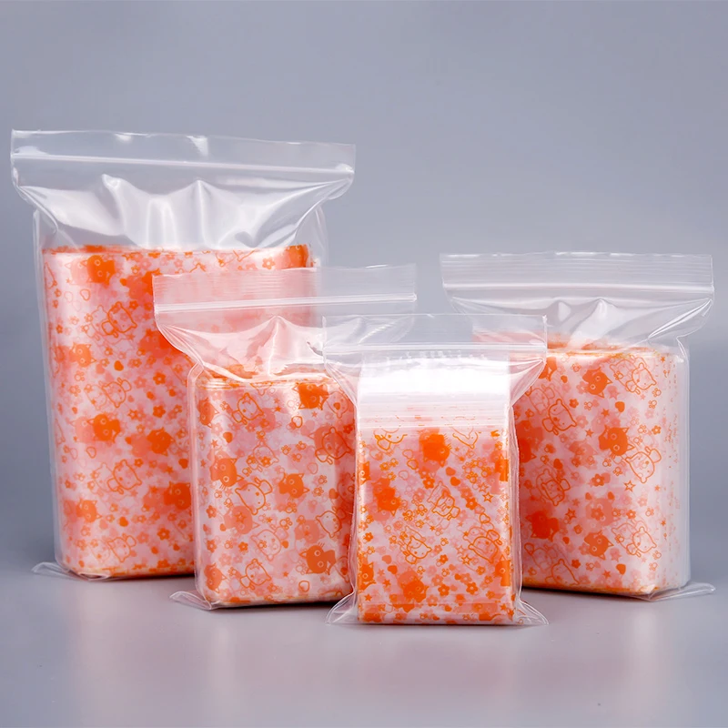 0 12 мм мультфильмы небольшой замок типа молния полиэтиленовые пакеты оранжевого