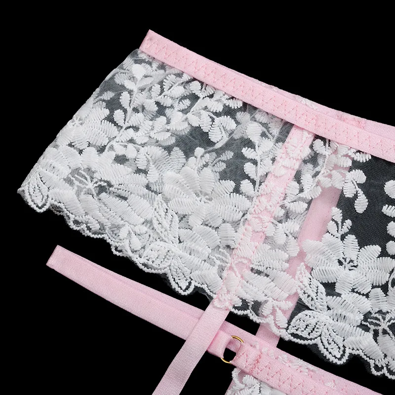 

New Fashion Embroidery Lingerie Set Women Bras Underwear Set Sexy White Transparent Bra and Panties Sets Lace