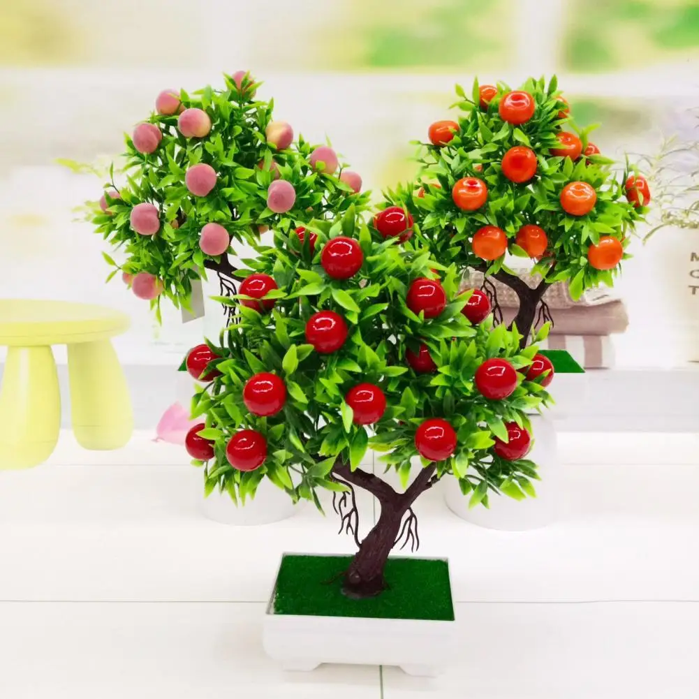 

1Pc No Watering Artificial Potted Plant Clear Texture Plastic Table Centerpieces Fake Flower Wedding Decor
