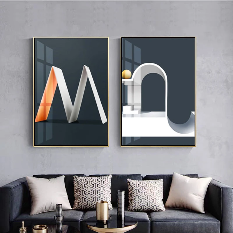 

Nordic Origami Geometric Painting Canvas Abstract Poster And Print Wall Art Decoration Picture For Living Room Modern Home Decor