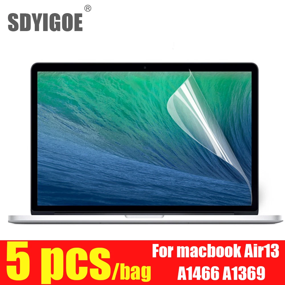5 шт. защитная пленка для ноутбука macbook Air 13 (2015 2017) A1466 A1369 прозрачная Статическая