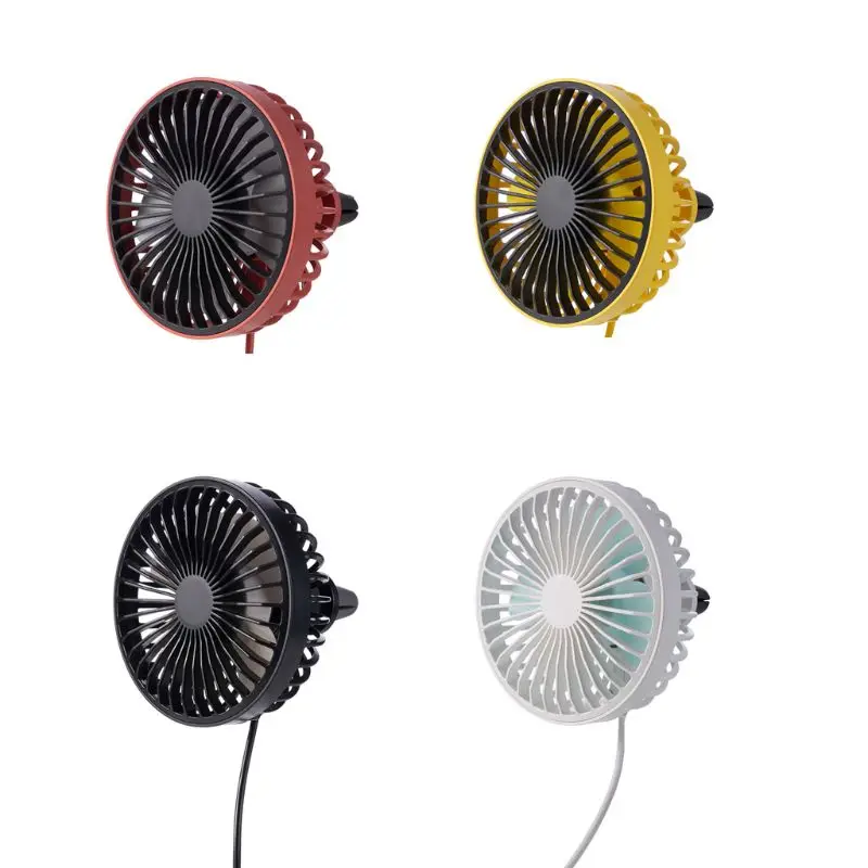 

360 Rotatable Car Fan Air Vent Mounted 5V USB Fan Summer Mini Fan for Sedan SUV Truck Auto Vehicles