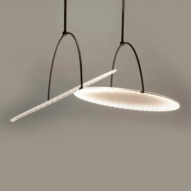 

Nordic modern living room dining room bar coffee shop decorative chandelier minimalist restaurant UFO round LED chandelier