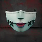 Забавные Джокер маски 3D Модный с принтом череп для взрослых Чехлы рот косплей на Хеллоуин вечерние Многоразовые моющиеся Подушечка Для лица активированный уголь