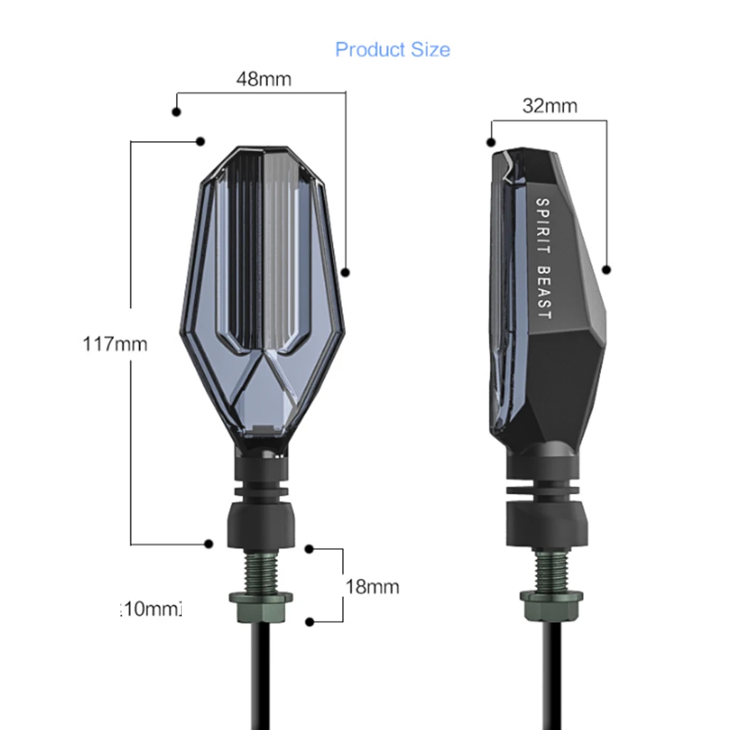 

1 Pair Motorcycle Turn Signals LED Direction Lamp Daytime lamp Waterproof