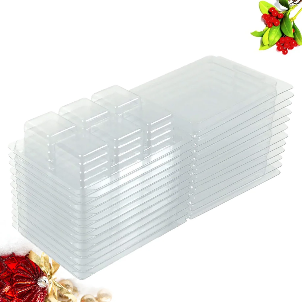 

12PCS 6 Grids Transparent Package Box Portable Organizer Case for Candle