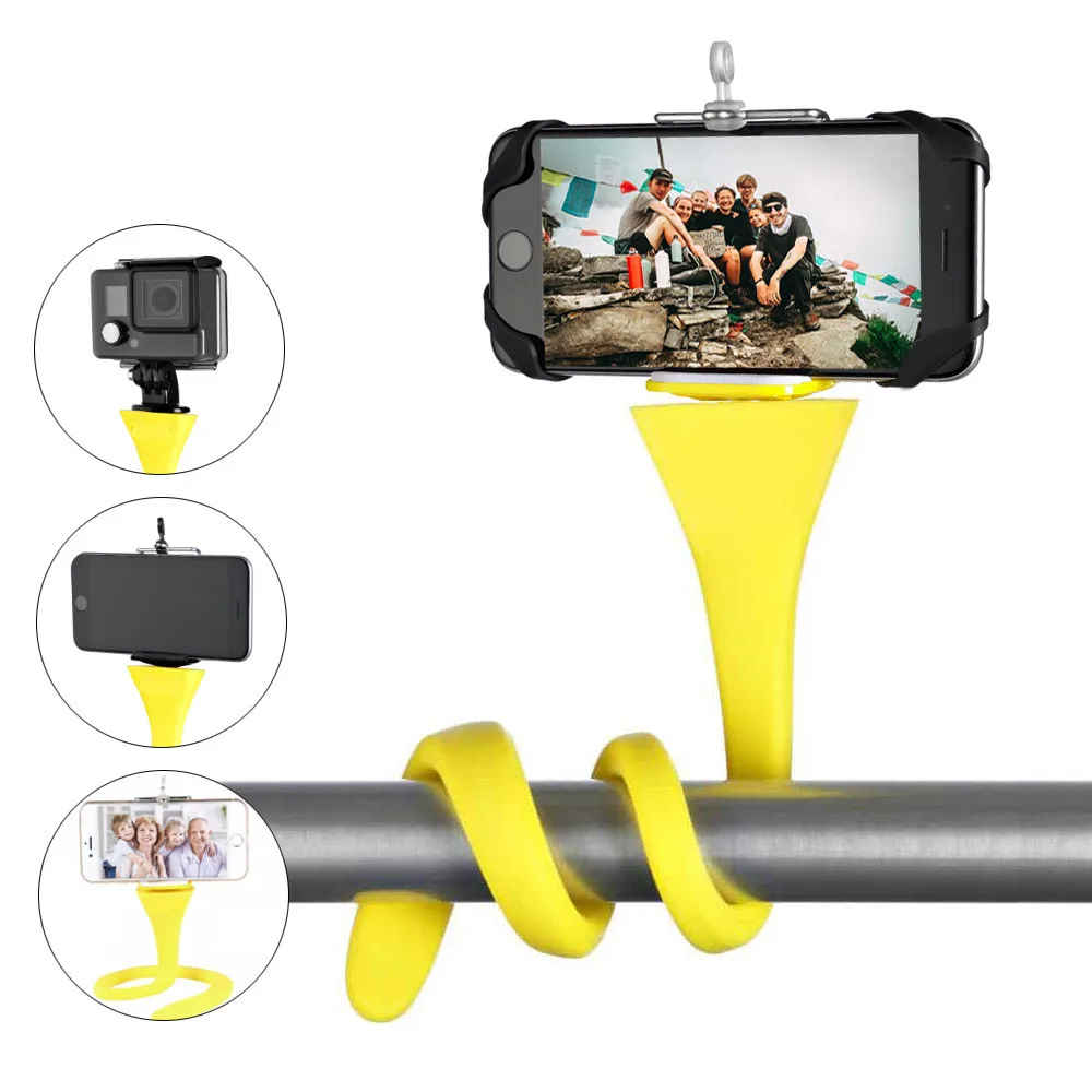 

Flexible Selfie Stick Monopod Tripod Monkey Holder for GoPro for IPhone Camera Phone Car Bicycle Universal