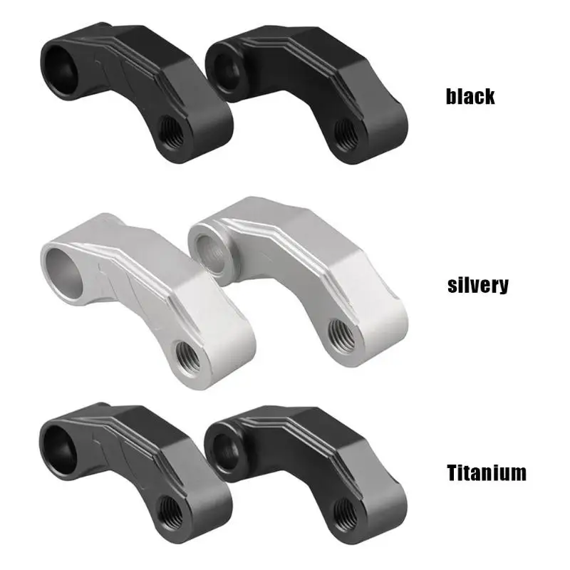 Мотоцикл боковое зеркало расширитель CNC удлинитель адаптер Комплект черная