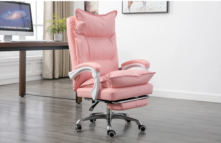 

Study room chair leather office reclining massage computer chair home swivel chair gaming chair female anchor chair Freeshipping