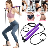yoga crossfit resistance bands exerciser pull rope portable gym workout pilates bar trainer elastic bands for fitness equipment