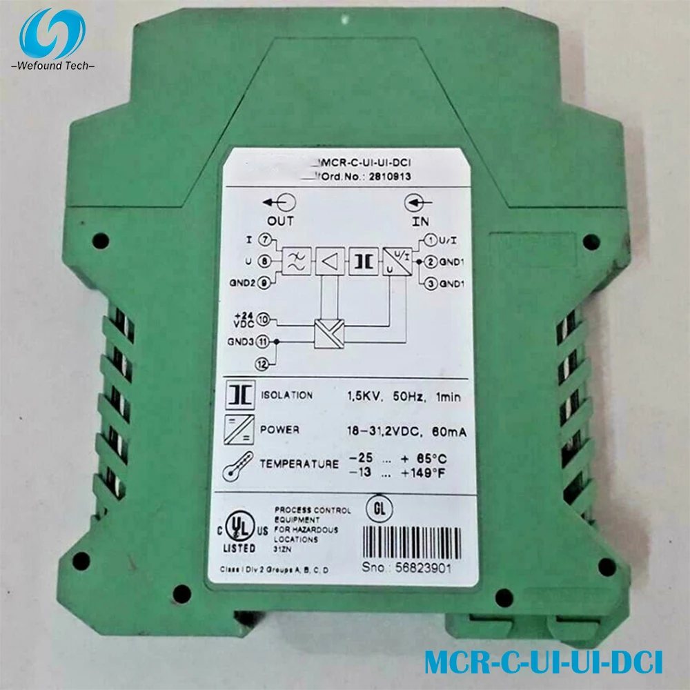 100% Test For Isolation Amplifier For Phoenix MCR-C-UI-UI-DCI 2810913 Work Good