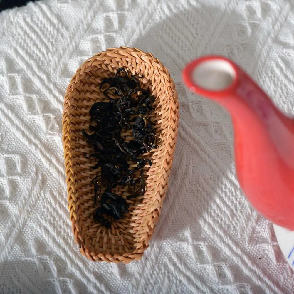 

Storage Basket Solid Color Shooting Props Rattan Breakfast Bread Snack Container for Dinning Table