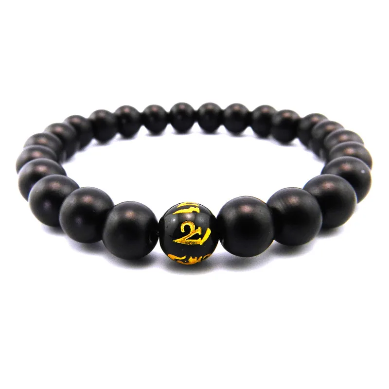 Натуральный камень бусы с тибетским буддизмом мантра тотем Шарм браслет для