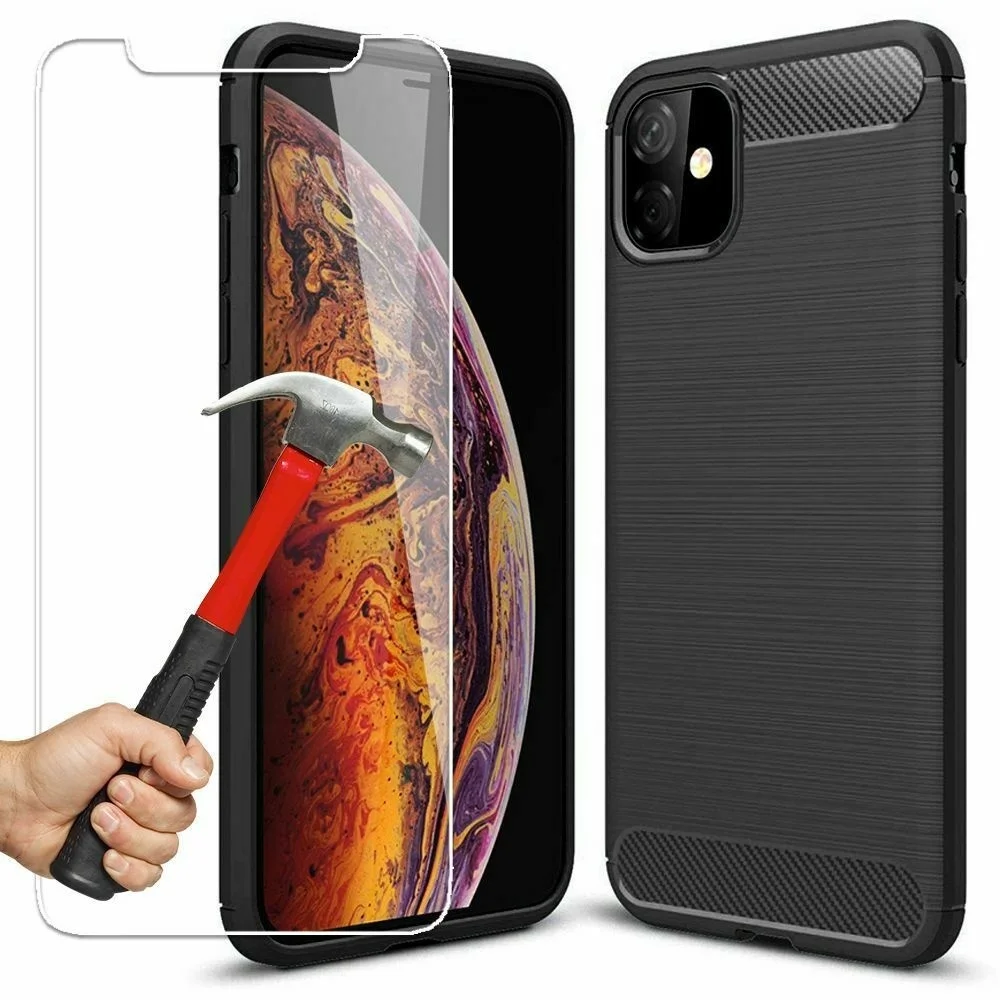 

Coque For iPhone 11 Pro Max Protective Ultra Thin + Verre Trempé Ecran Protection
