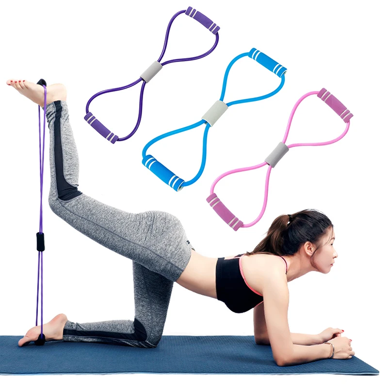 

8 Shaped Fitness Resistance Band Yoga Rally Strap Body Shaping Open Shoulder Beauty Back Neck Stretching Chest Expansion