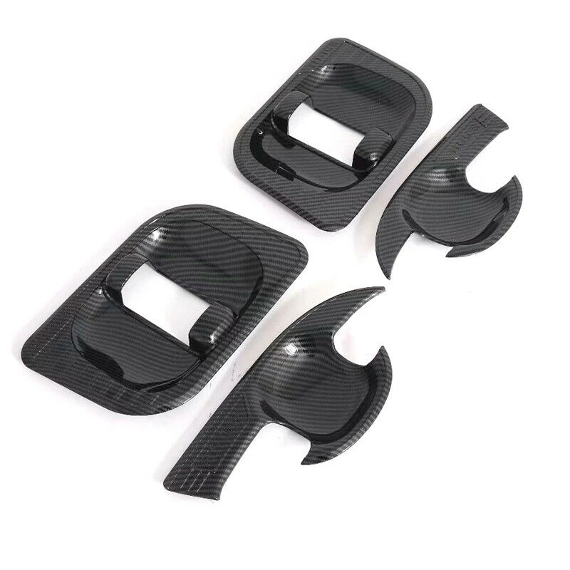 

Car Accessories ABS Carbon Side Door Handle Bowl Cover Stickers for Toyota HiAce Sixth Gen H300 2019 2020