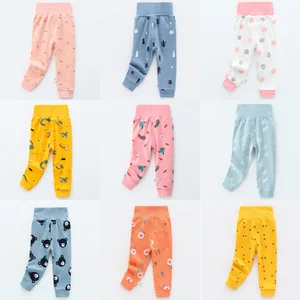 Дешевая одежда для малышей Детские штаны Домашняя одежда из хлопка с рисунком штаны для маленьких девочек От 1 до 4 лет штаны с высокой талией для мальчиков осеннее детское нижнее белье
