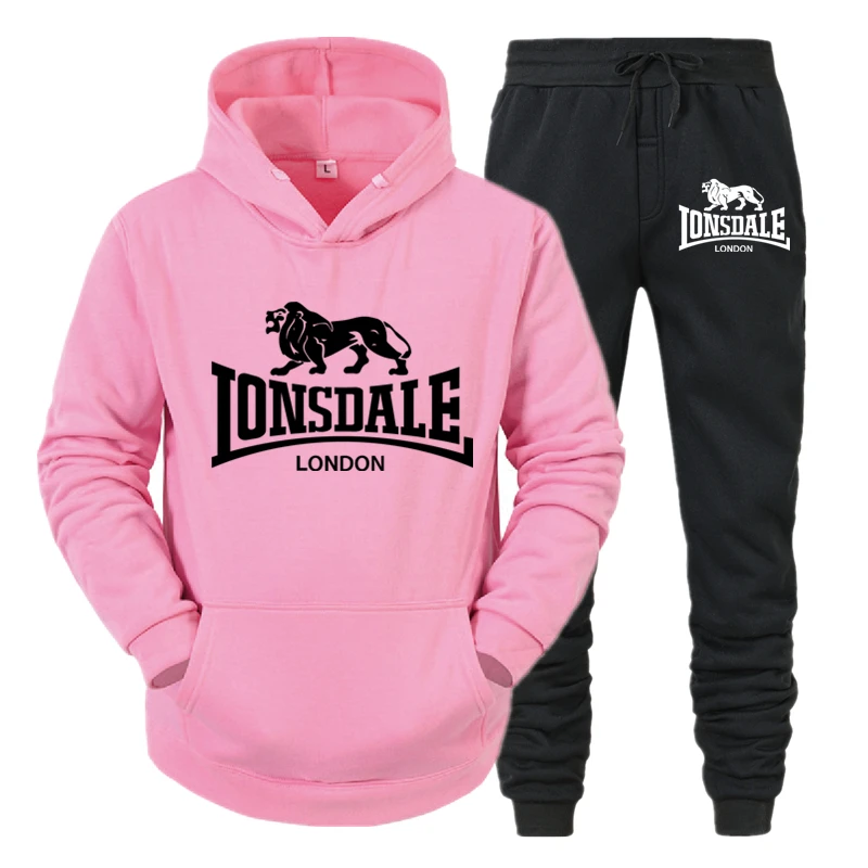 

New men's fashion personalized printed Hoodie, men's brand fitness suit + sports pants, spring and autumn comfortable pullover
