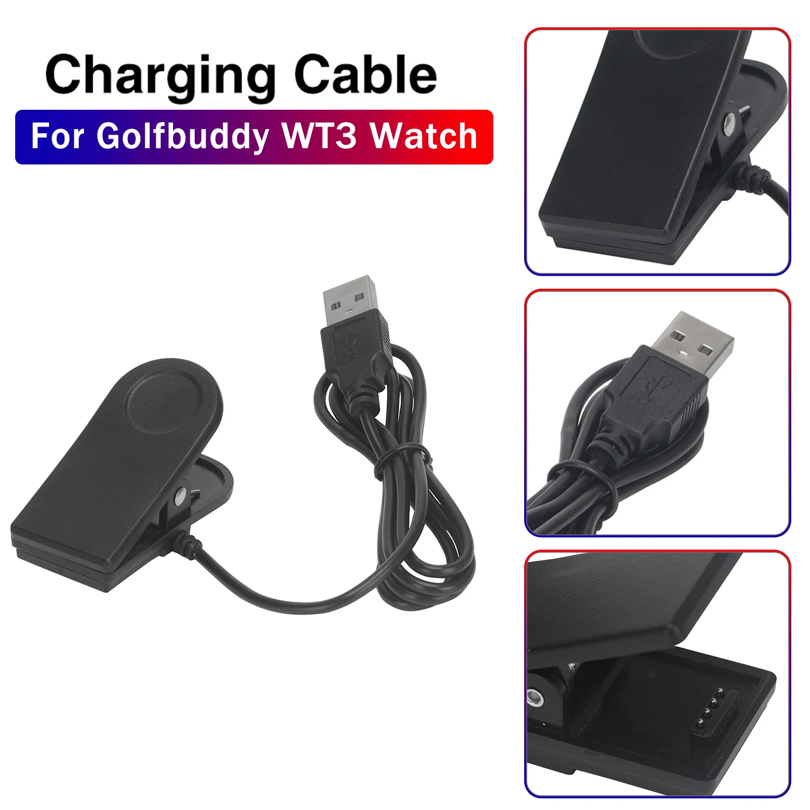 

New Portable Smart Watch Cable Dock Charger Clip Adapter USB Charging Cable Cord Wire