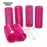 18pcsset 20mm plastic tooth hair roller with fixed pins fluffy layers hair air bang curl rods curlers hairdresser styling u1196
