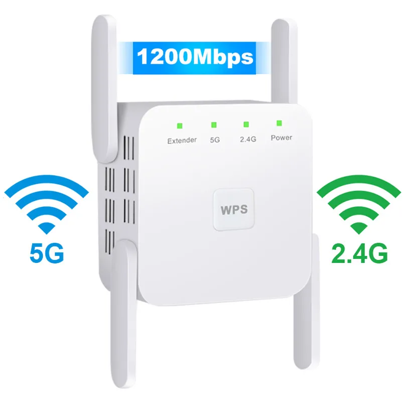 

2.4G 5Ghz Wireless WiFi Repeater Wi Fi Booster 300M 1200 Mbps WiFi Amplifier 802.11AC 5G Wi-Fi Long Range Extender Access Point