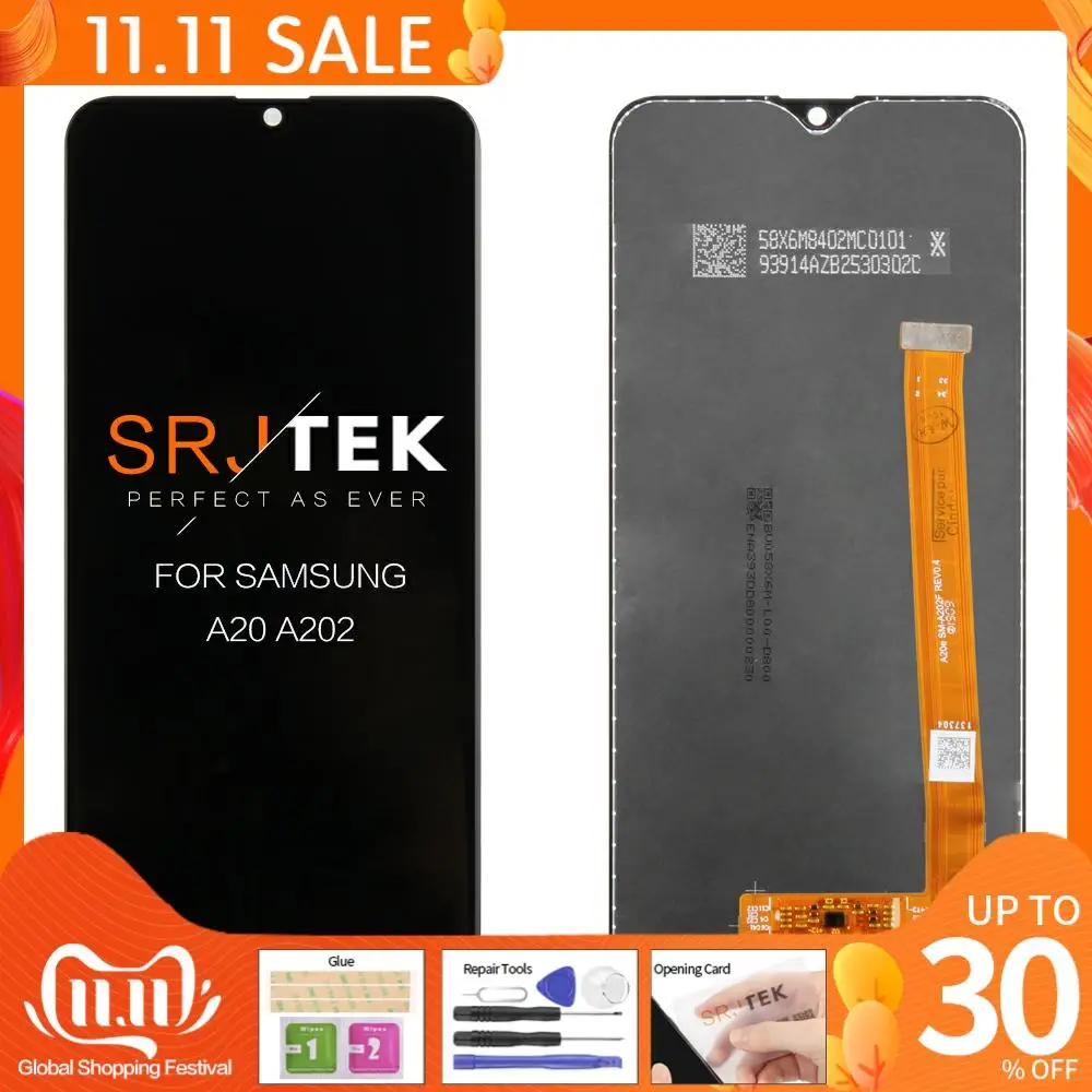 

ORIGINAL Display For SAMSUNG Galaxy A20e LCD Touch Screen Digitizer Assembly with Frame Replacement A202 A202F LCD Glass Panel