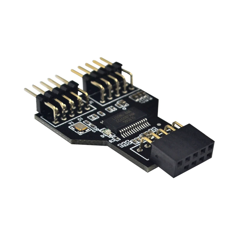 9-контактный разъем USB Female 1-2 Male плата usb-хаб 2 0 адаптер для NZXT жидкостного