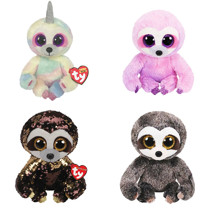 

15 см Ty Beanie Dangler Cooper Cuddly Big Eyes Единорог плюшевый Ленивец игрушка мягкие животные Кукла Коллекция Рождественский подарок для детей