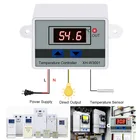 Контроллер температуры для инкубатора, XH-W3001W3002, 10 А, 12 В, 24 В, 220 В переменного тока, цифровой светодиодный, датчик NTC
