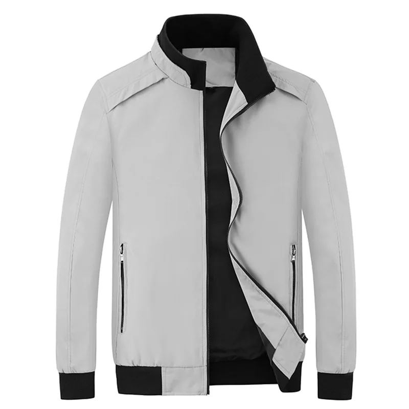 

Autumn Pop Casual Jacket Men Large Size 5XL Loose Jacket Men Premium Business Stand Collar Jacket Coats Size M-5XL
