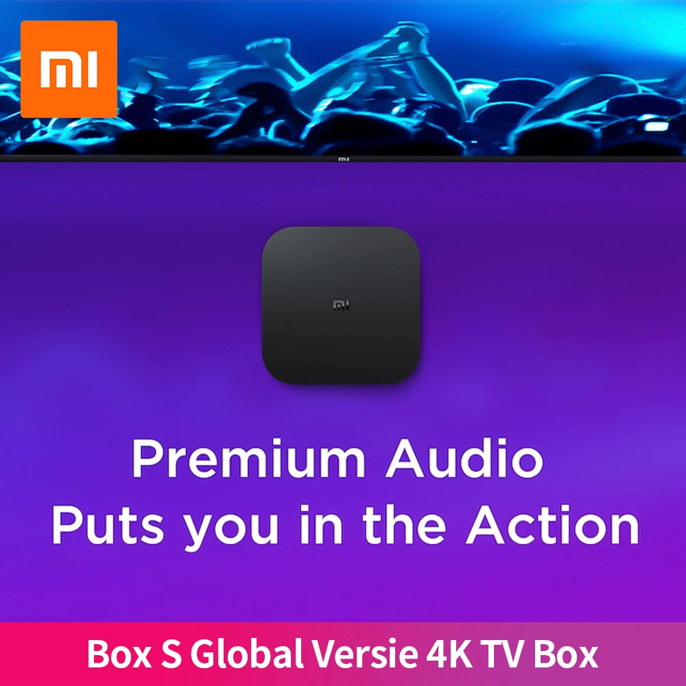 xiaomi mi box s global version 4k tv box cortex a53 quad core 64 bit hdr wi fi android tv remote streaming media player mi bos s free global shipping