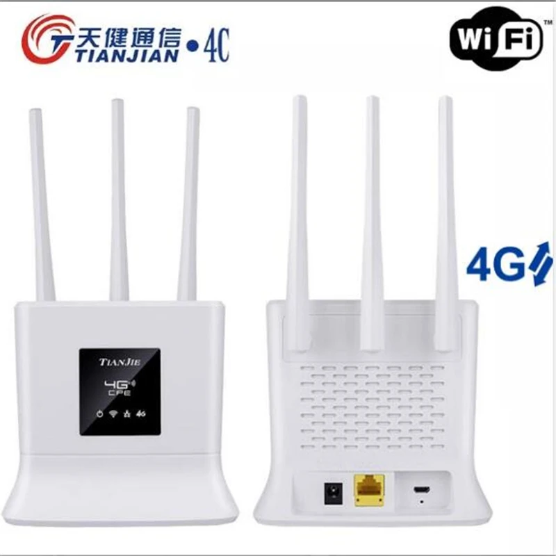 Разблокированный 4G Роутер 2 LTE беспроводной Wi-Fi с антеннами высоким коэффициентом