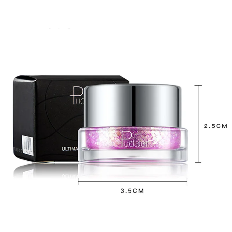 Лучшие блестящие тени для век Пудра с пайетками алмазное мерцание Макияж Лицо