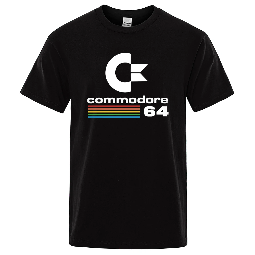 

Men T-shirts 2021 Summer Commodore 64 Print T Shirt C64 SID Amiga Retro Cool Design T-shirt Short Sleeve Top Tee Mens Clothing