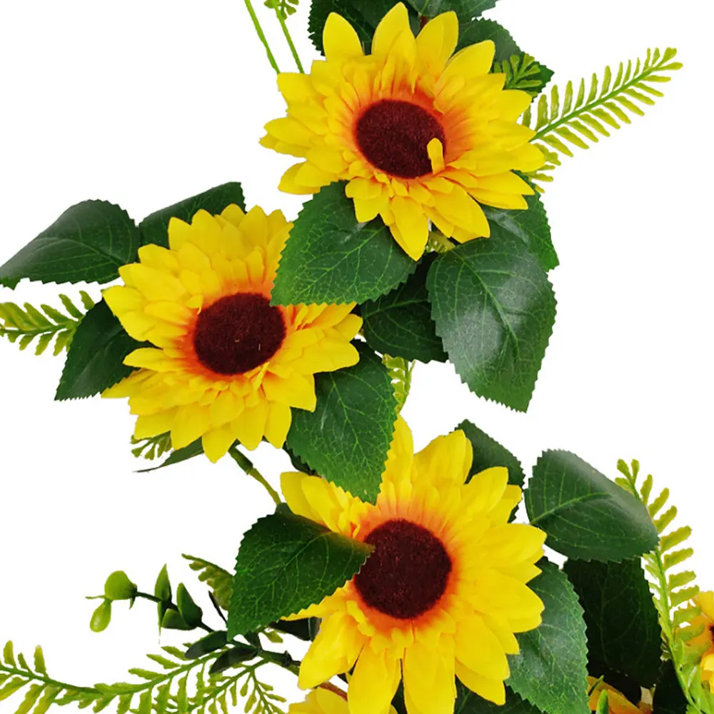 

Artificial Flowers Home Decoration Plant Vine Sunflower Plastic Simulation 1.95M Rattan