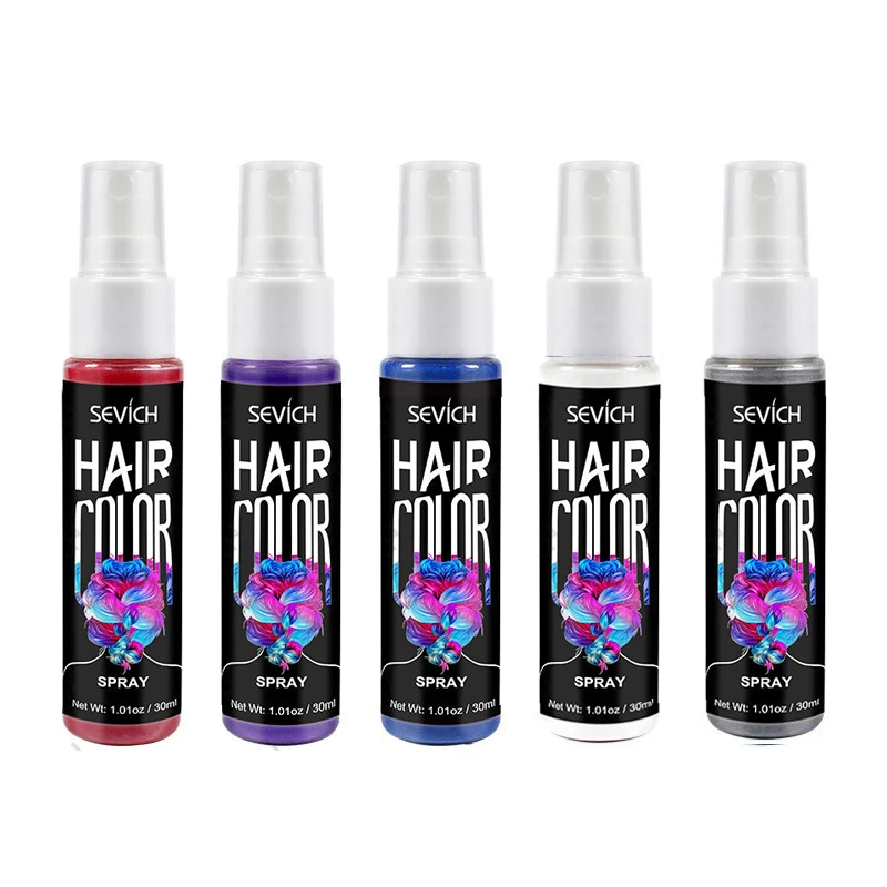 

5 Color Hair Spray Quick Spray Party Instant Hair Color Diverse Style Disposable Safe Hair Development Hair Styling Art TSLM1