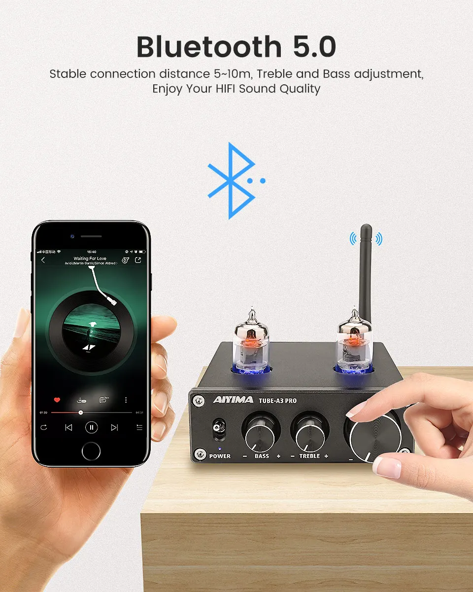 AIYIMA усилитель Bluetooth 5,0 6J1 ламповый Предварительный усилитель 12V домашний аудио предусилитель Ампер DIY домашний звук Театр