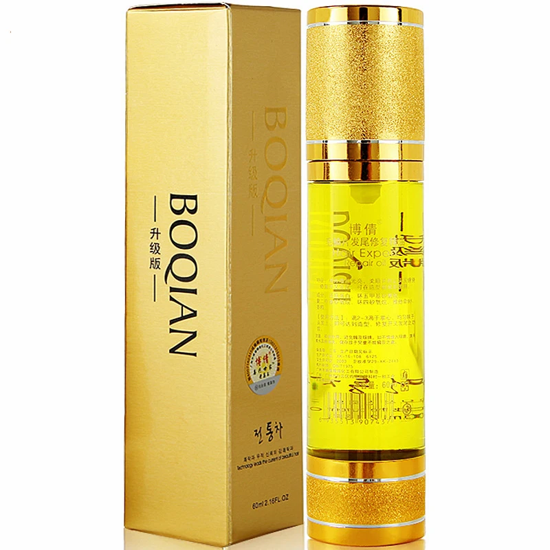 

BOQIAN 60ml No-clean Hair Care Essential Oil Repair Damaged Hair For Dry Moisturizing Hair Conditioner Fragrance Hair Care