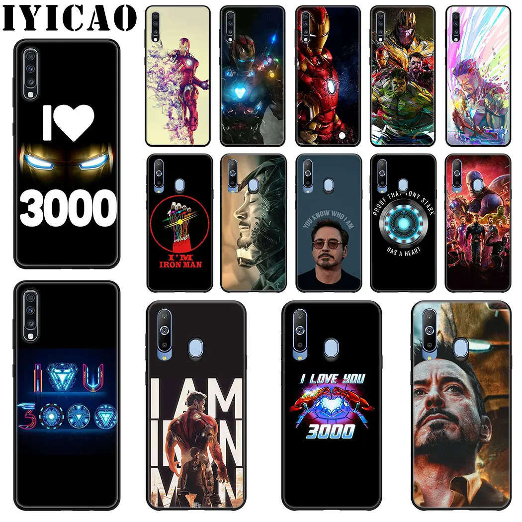IYICAO Marvel I am Iron Man Soft Silicone Case for Samsung J6 A9 A8 A7 A6 Plus 2018 A5 A3 2016 2017 Phone |