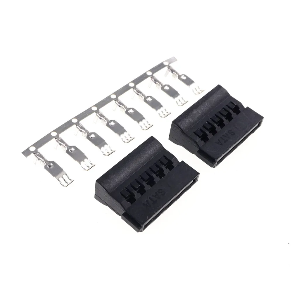 Разъем питания с последовательным портом SATA корпус коротким штекером + обжимная