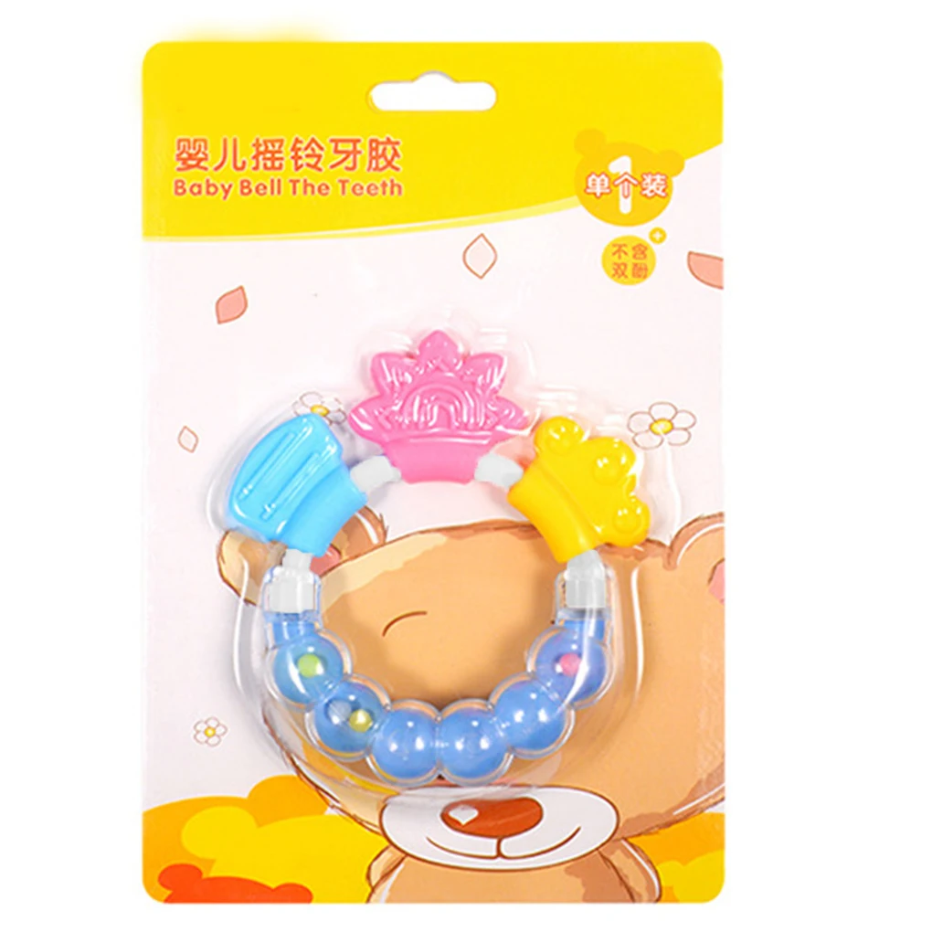 

Baby Teethers Infants Chew Handbell Shaped Teething Silicone Newborn Toddler Teething Stick Chew Toys Training Tootbrush