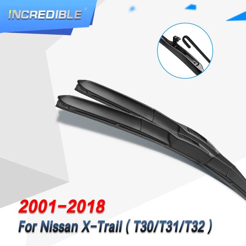 Невероятные гибридные щетки стеклоочистителя для Nissan X Trail Xtrail Fit модели крючков с