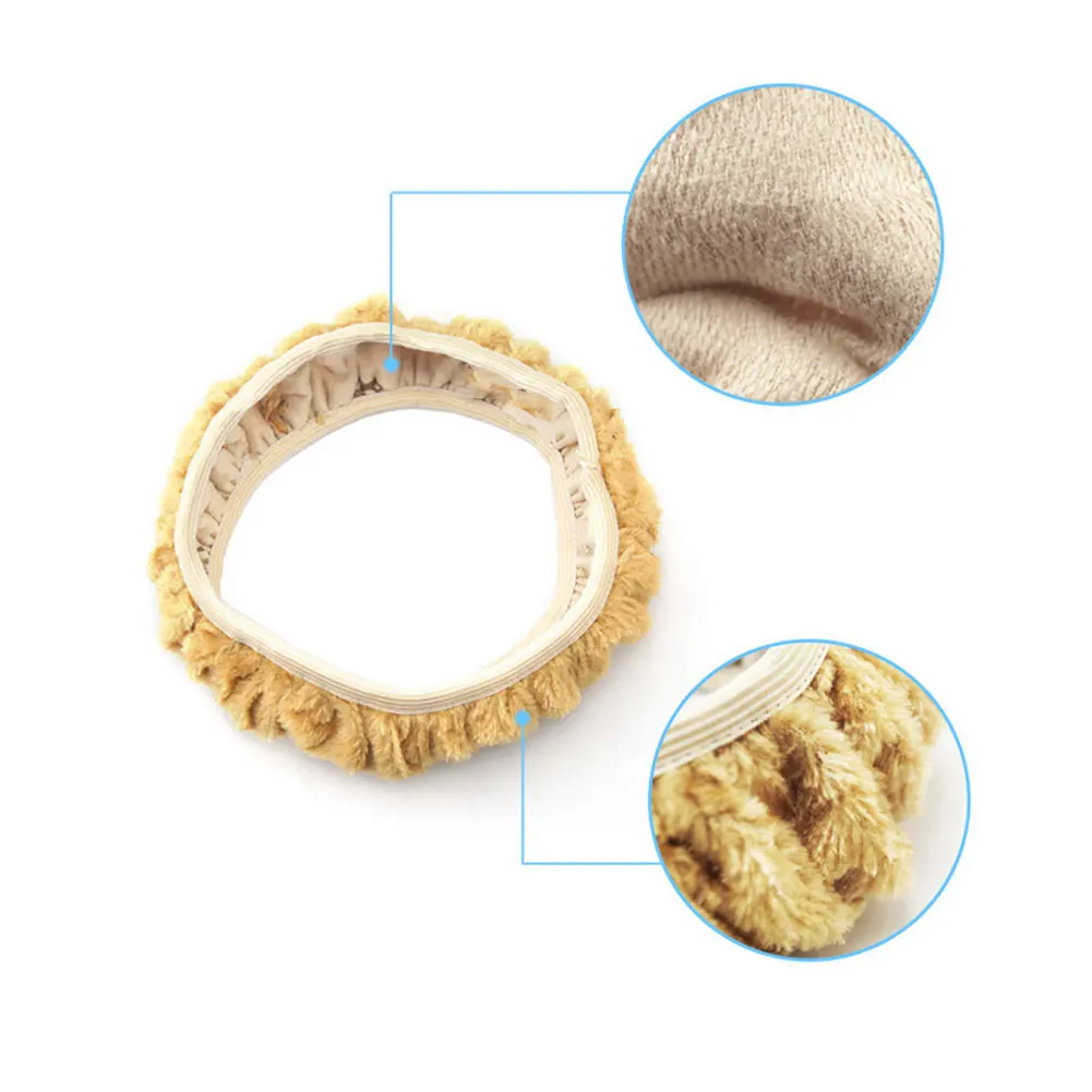 Чехол рулевого колеса автомобиля зимний теплый плюшевый ручной тормоз крышка