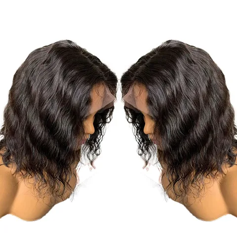 Передний парик шнурка Гладкие прямые волосы, парики из натуральных волос на кружевной кружевные парики с боковыми лампа с бахромой коричневого цвета с кружевом 150 плотность - изображение