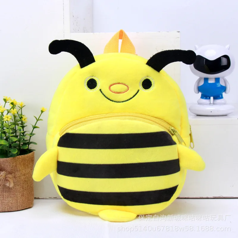 Disney Cartoon Plush Backpack for Girls Boys Mickey Mouse Minnie Winnie The Pooh Kids Kindergarten Schoolbag Soft Bookbags